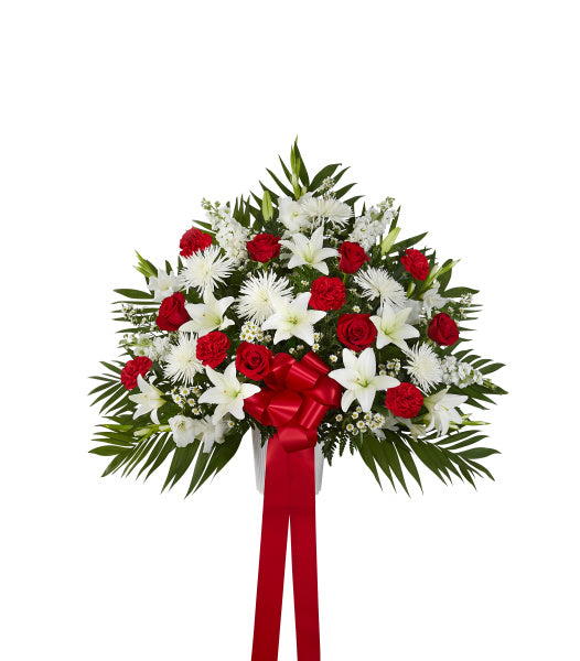 HEARTFELT SYMPATHY URN IN RED - MEDIUM