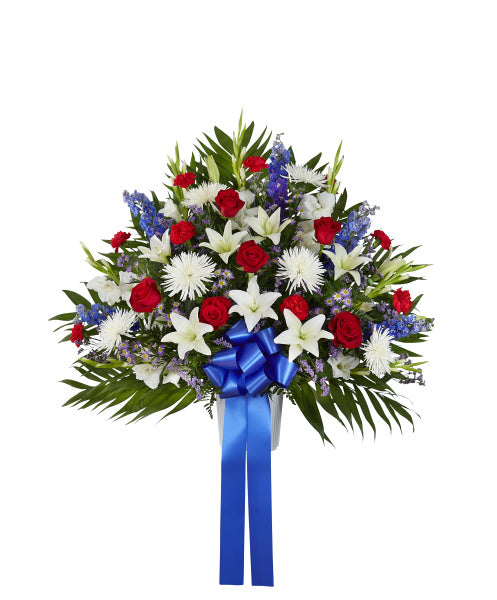 HEARTFELT SYMPATHY URN IN PATRIOTIC - MEDIUM
