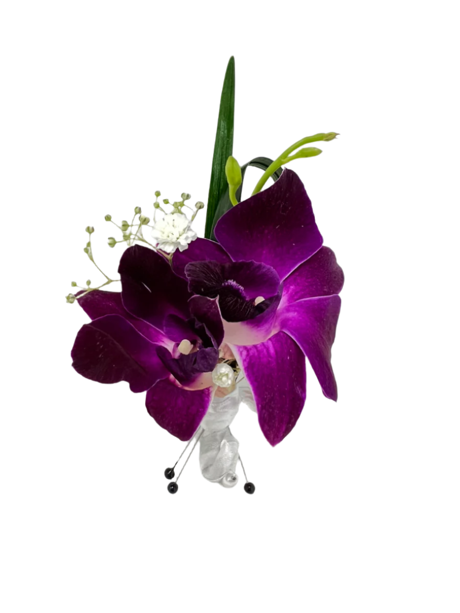Purple Dendrobium Orchid Boutonniere