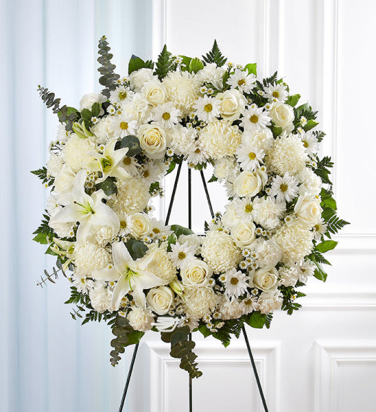 SERENE BLESSINGS WREATH IN WHITE