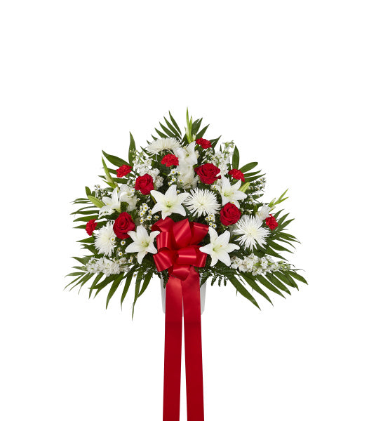 HEARTFELT SYMPATHY URN IN RED