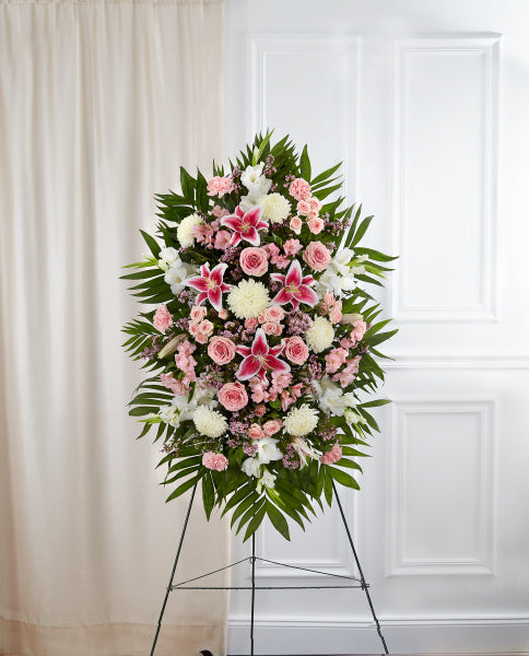 PINK AND WHITE STANDING SPRAY