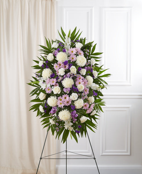 LAVENDER AND WHITE STANDING SPRAY