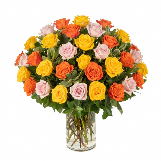 Double the Dozens 24= 48 Assorted Roses