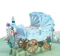 Love Pop 3D Card - Baby Blue