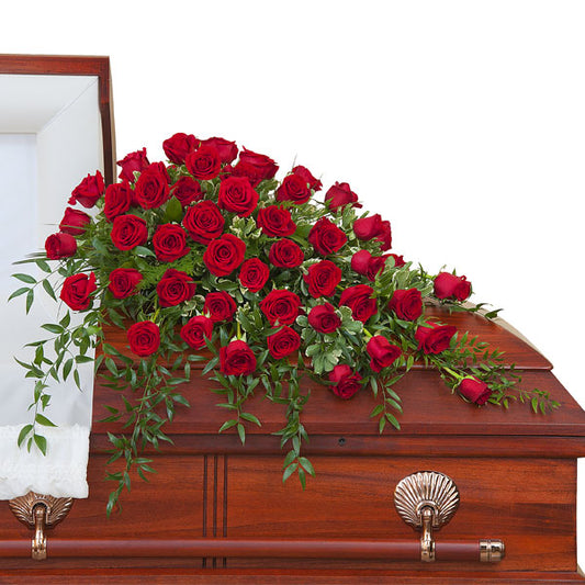 SIMPLY ROSES CASKET SPRAY - STANDARD